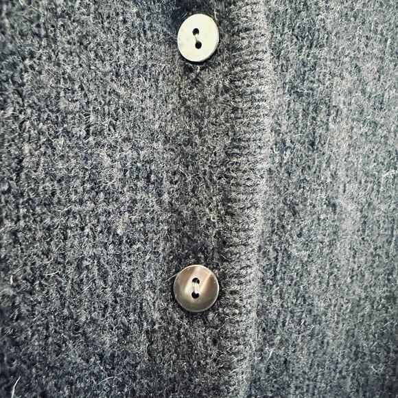 Vintage 100% Shetland Wool Sweater Vest Large Black 90s - Picture 7 of 11